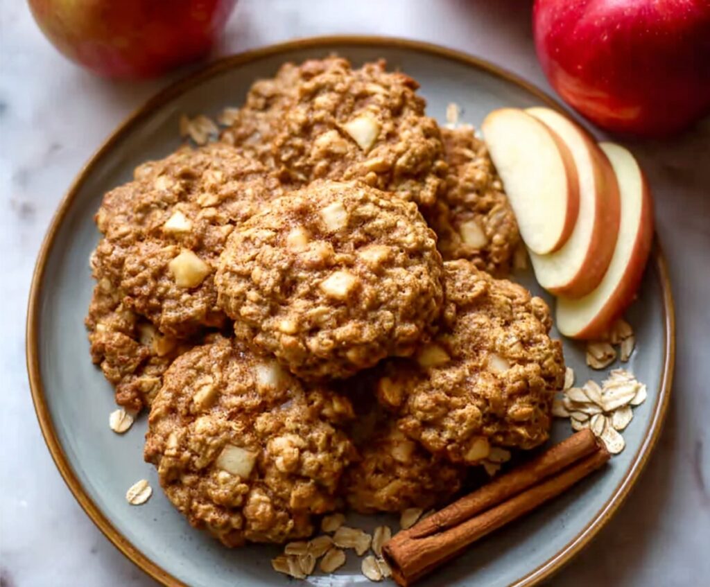 Cinnamon Apple Cider Oatmeal Cookies
