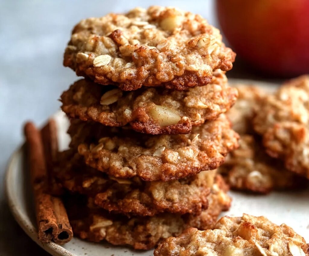 Cinnamon Apple Cider Oatmeal Cookies
