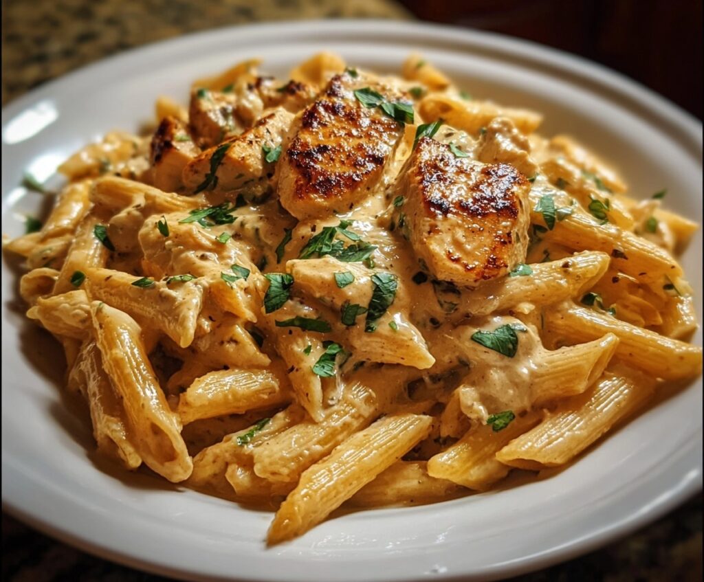 Creamy Cajun chicken penne pasta