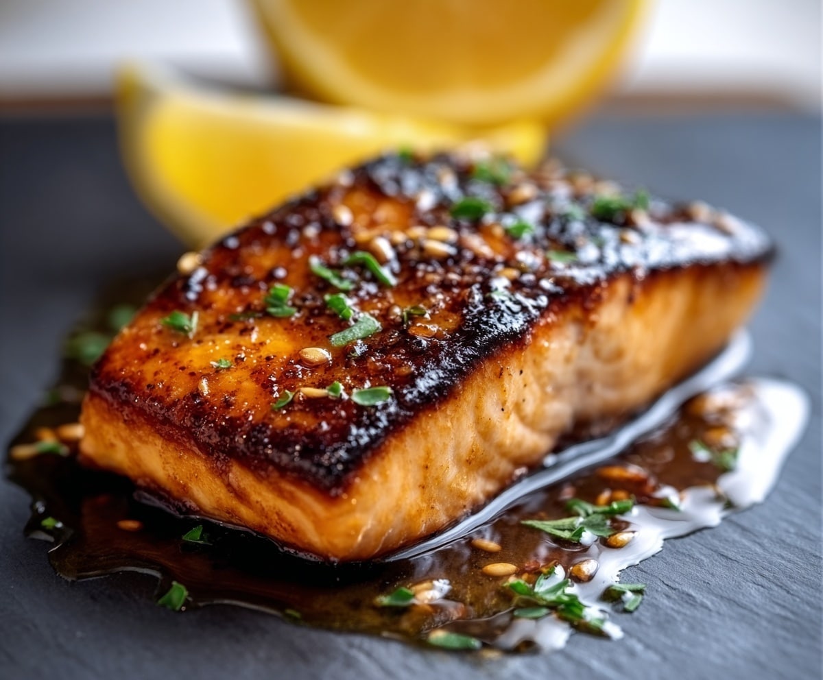 Crispy Honey Garlic Glazed Salmon Recipe
