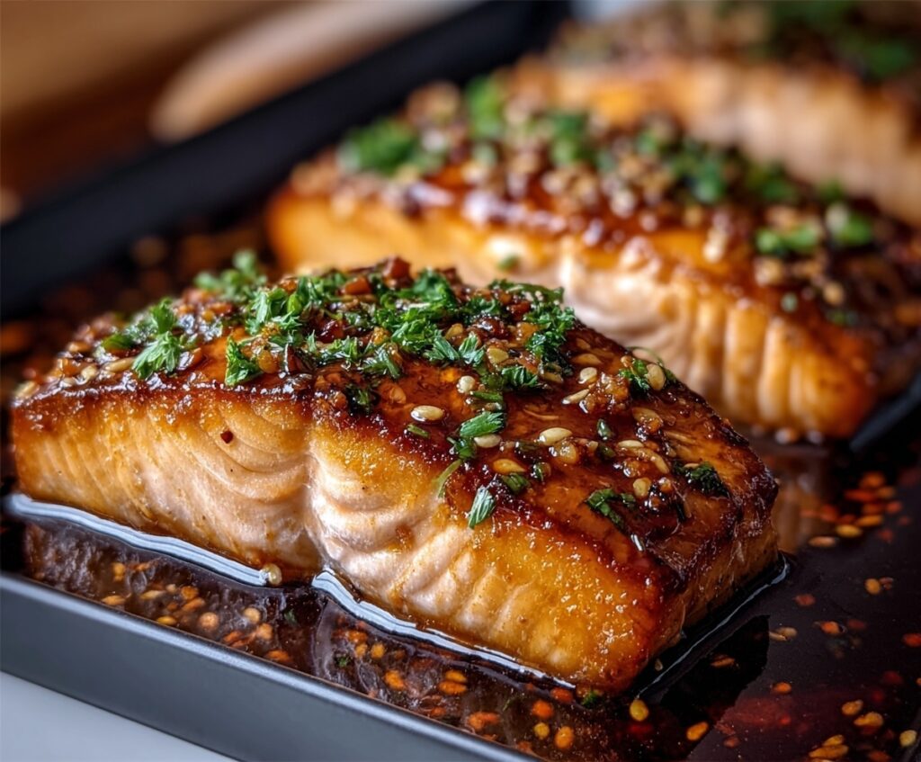 Crispy Honey Garlic Glazed Salmon Recipe