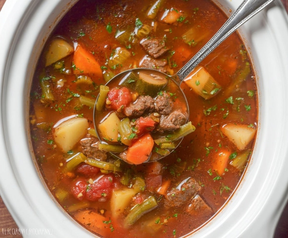 Crockpot Vegetable Beef Soup Recipe