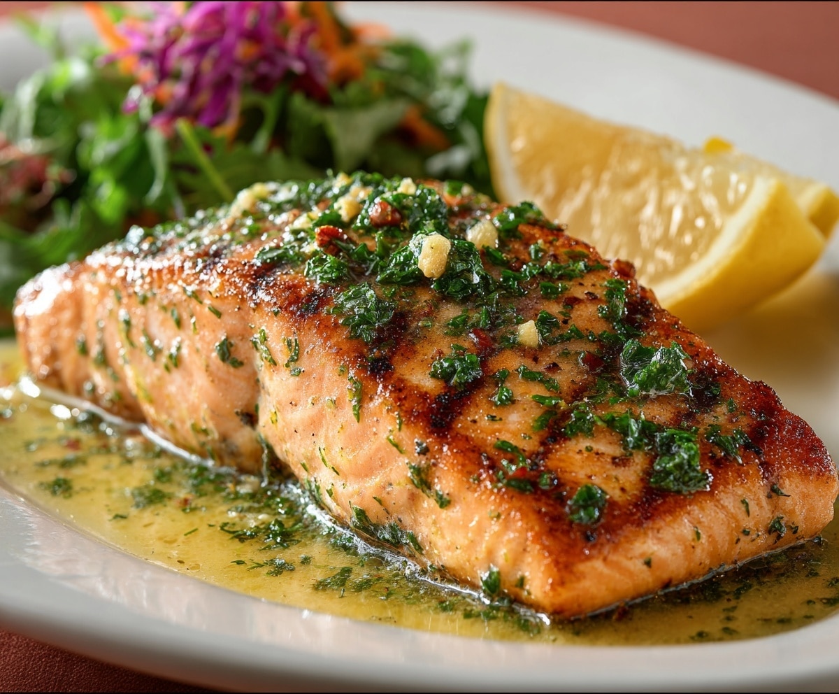 Grilled Salmon with Lemon Butter