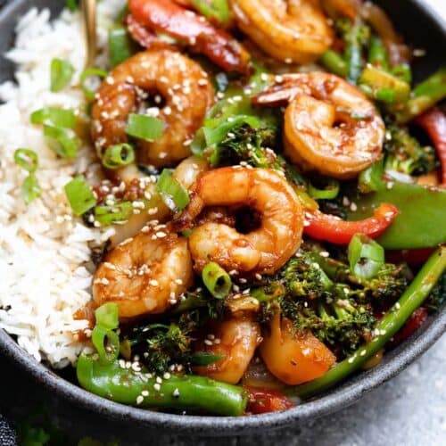 garlic shrimp stir fry