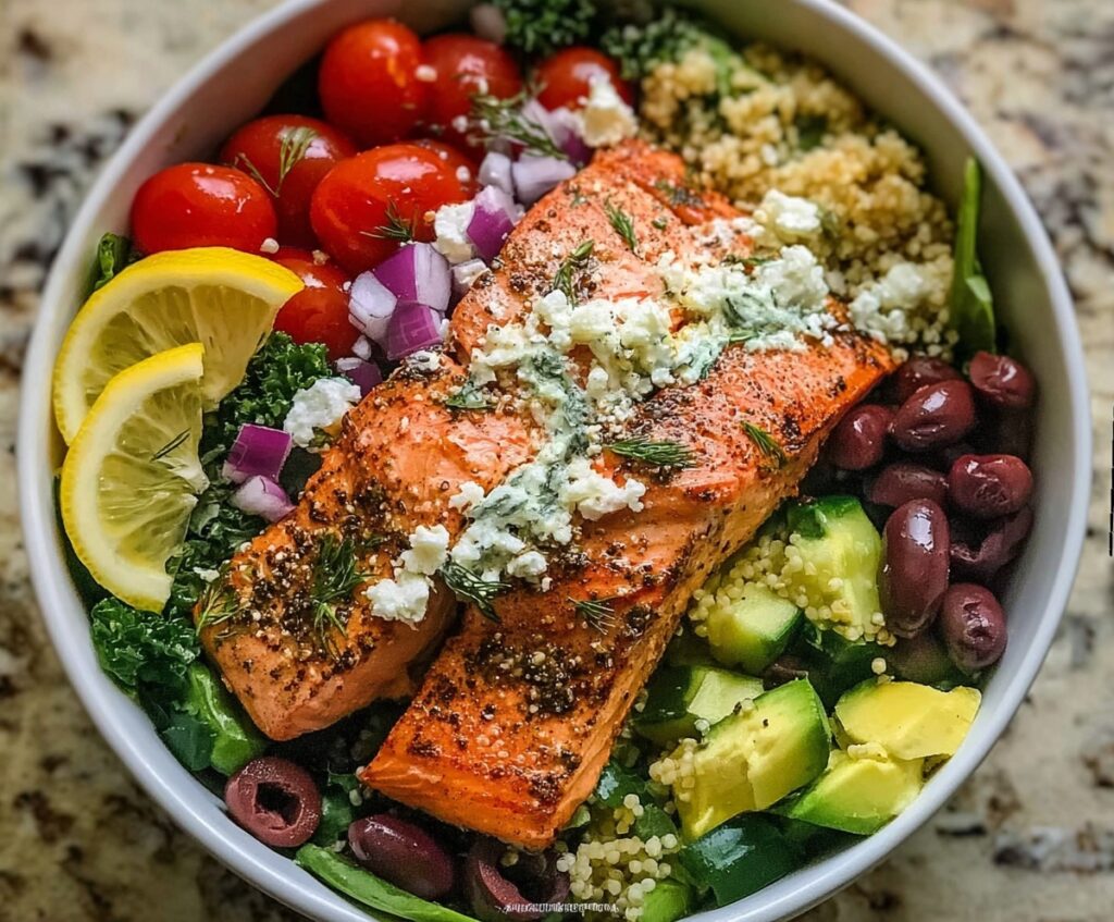 Mediterranean Salmon Bowl