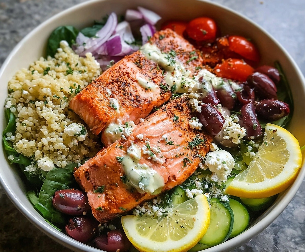 Mediterranean Salmon Bowl