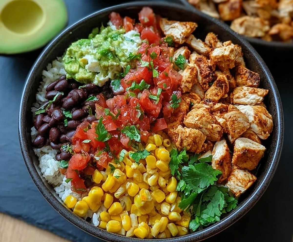 One Pan Chicken Burrito Bowl (Delicious & Easy)