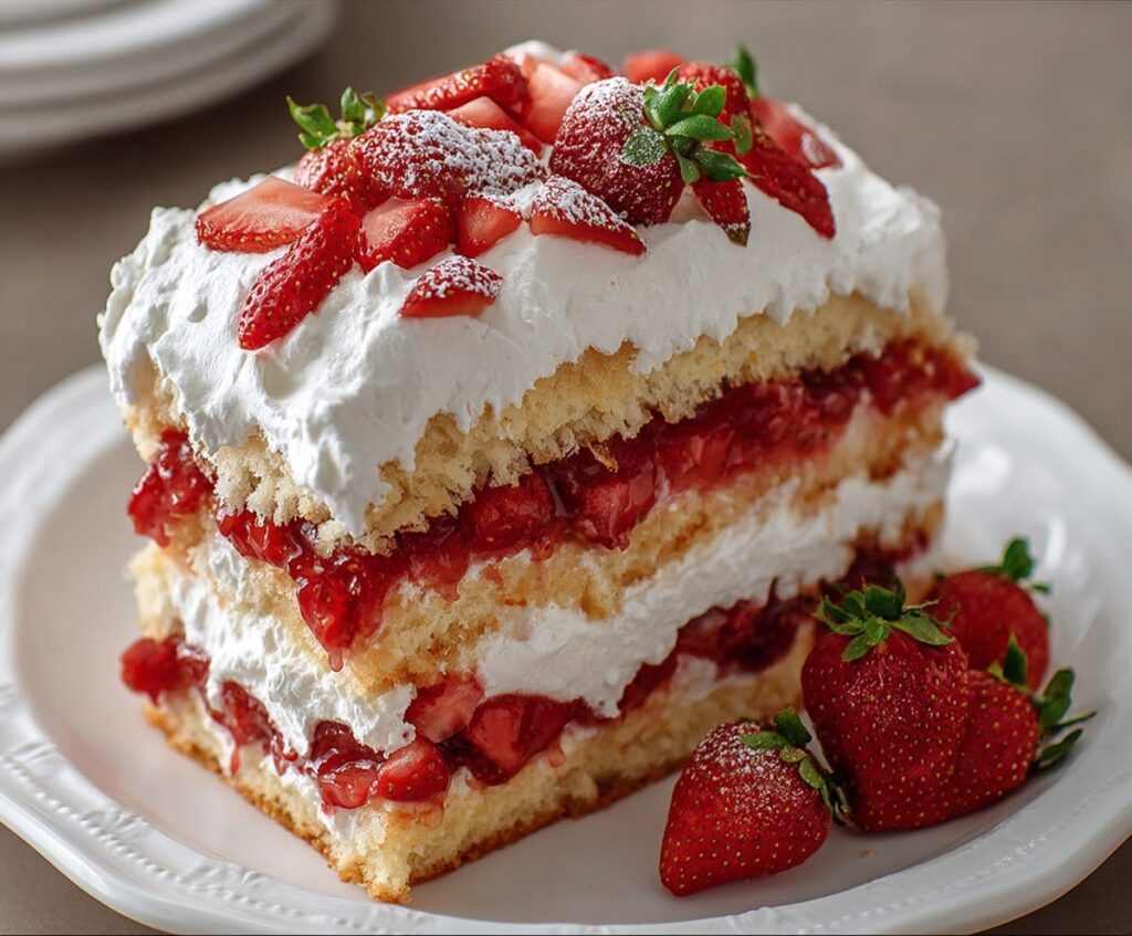 Strawberry Shortcake Layered Cake