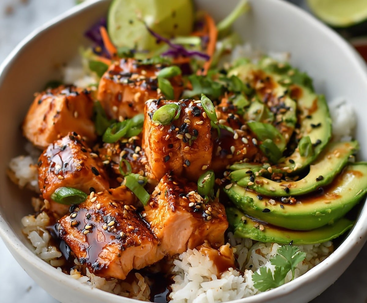 Sweet and Spicy Salmon Bowls