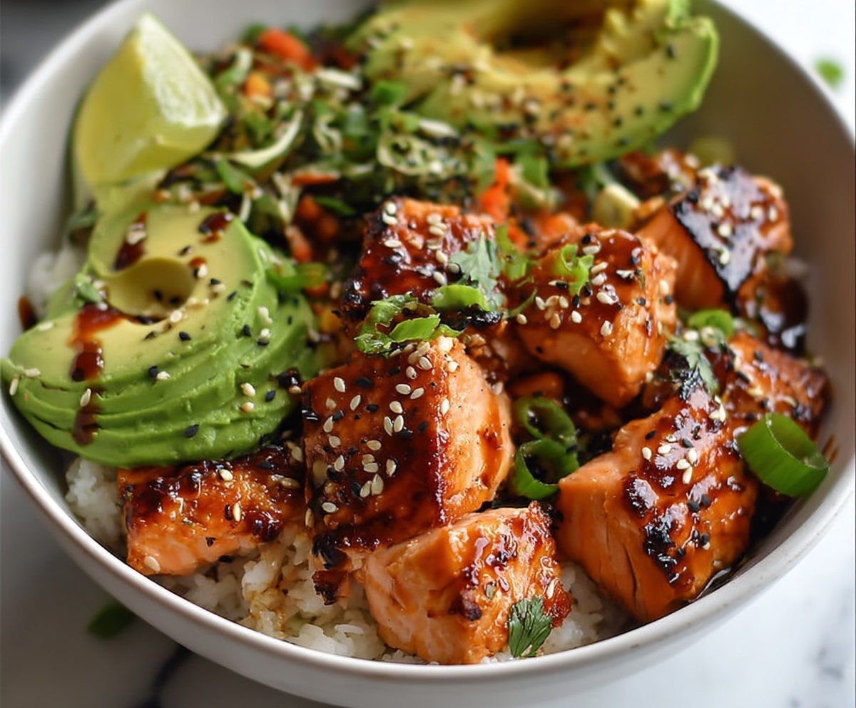 Sweet and Spicy Salmon Bowls