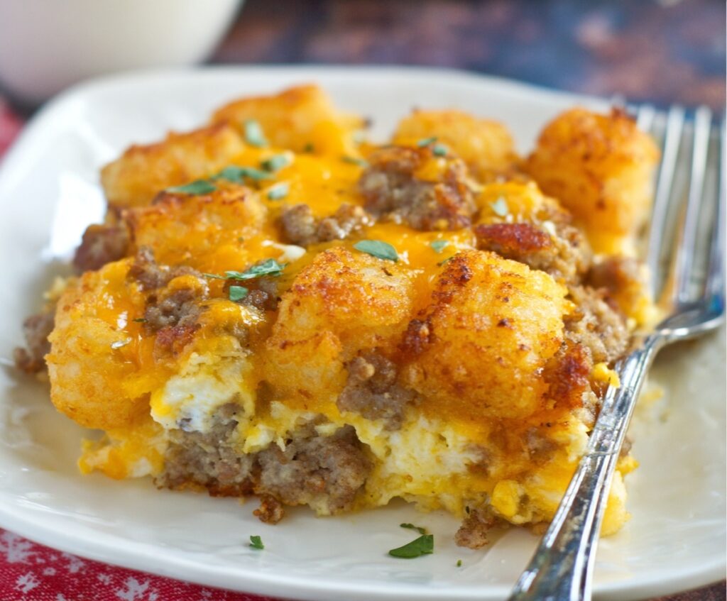 Tater Tot Sausage Breakfast Casserole