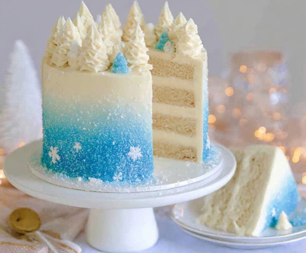  Winter Wonderland White Chocolate Cake