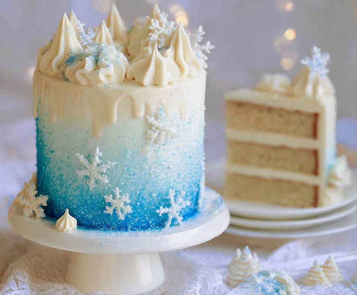 Winter Wonderland White Chocolate Cake