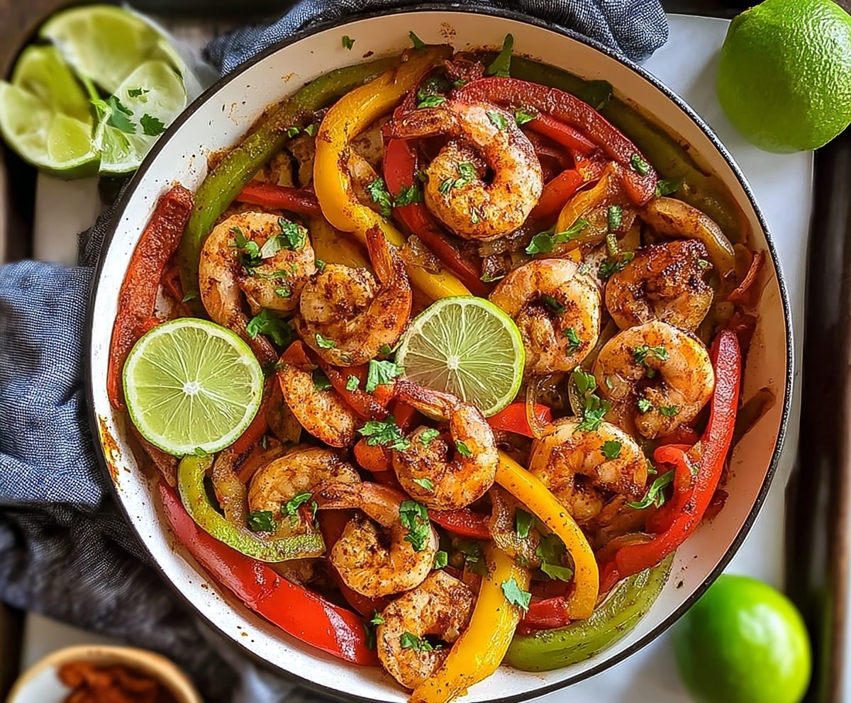 Zesty Sheet Pan Shrimp Fajitas