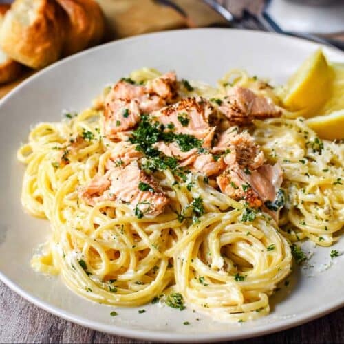 Salmon Pasta with Lemon Cream Sauce