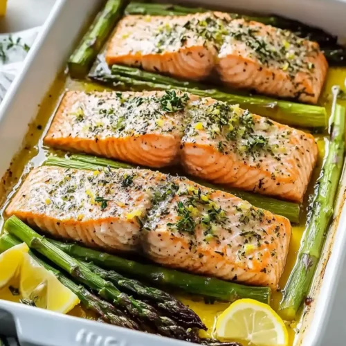 Baked Lemon Herb Salmon with Asparagus