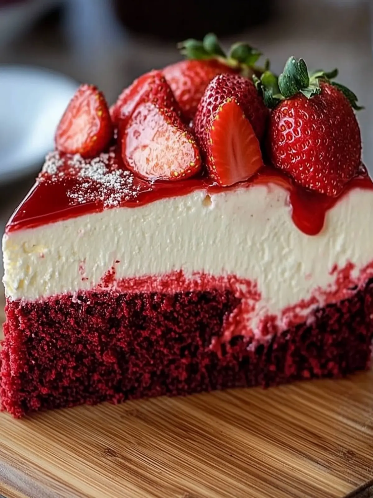 Red Velvet Strawberry Cheesecake