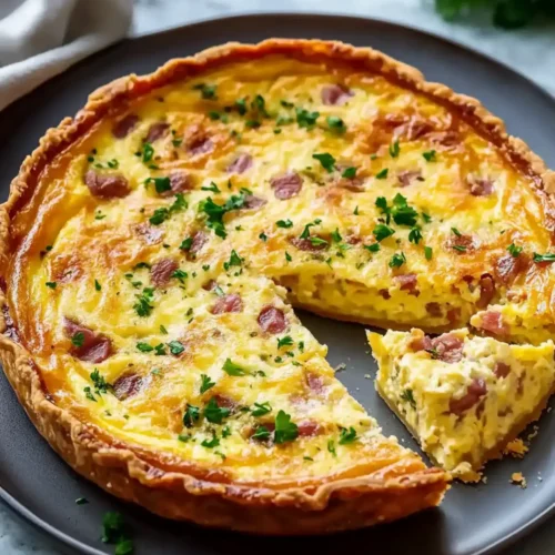 Cheesy Crustless Quiche Lorraine