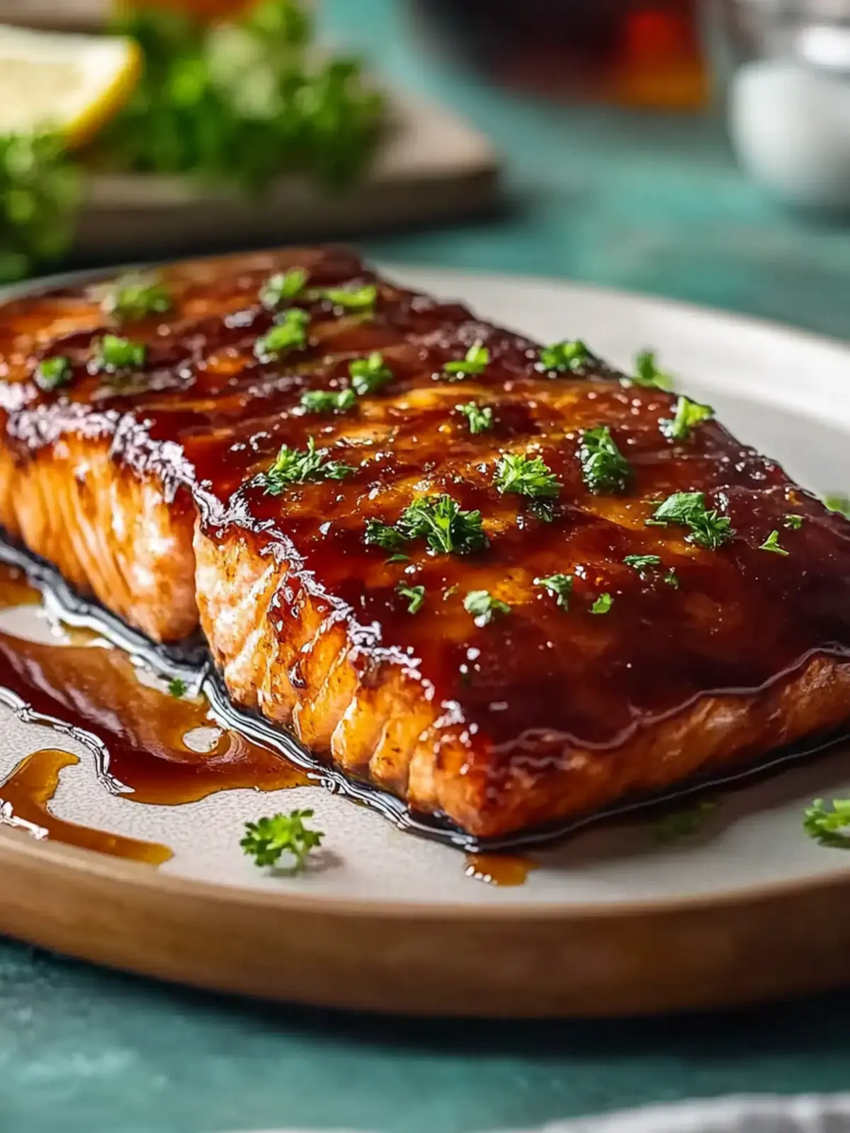 Baked Bourbon Glazed Salmon