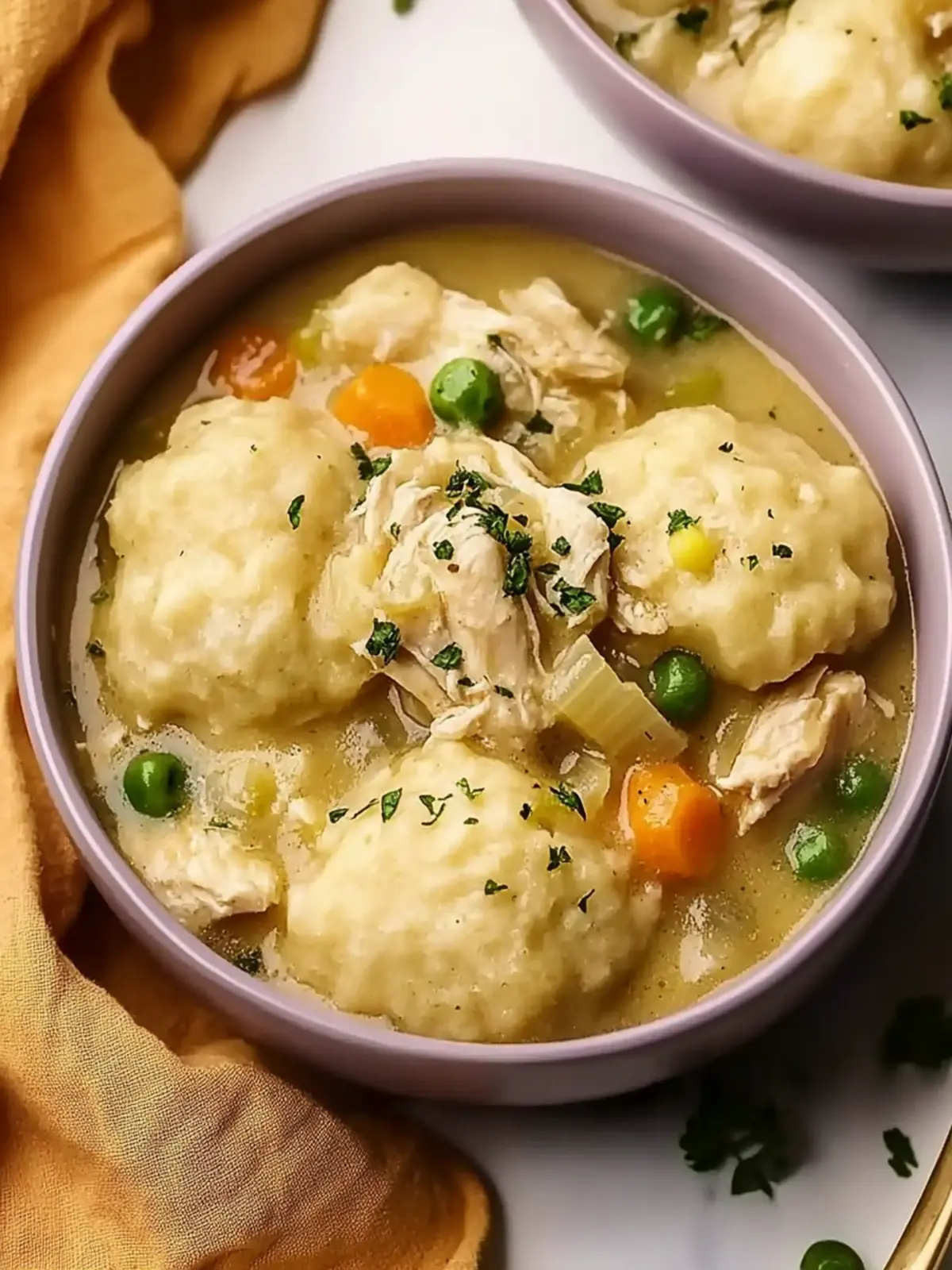 Warm Crockpot Chicken and Dumplings