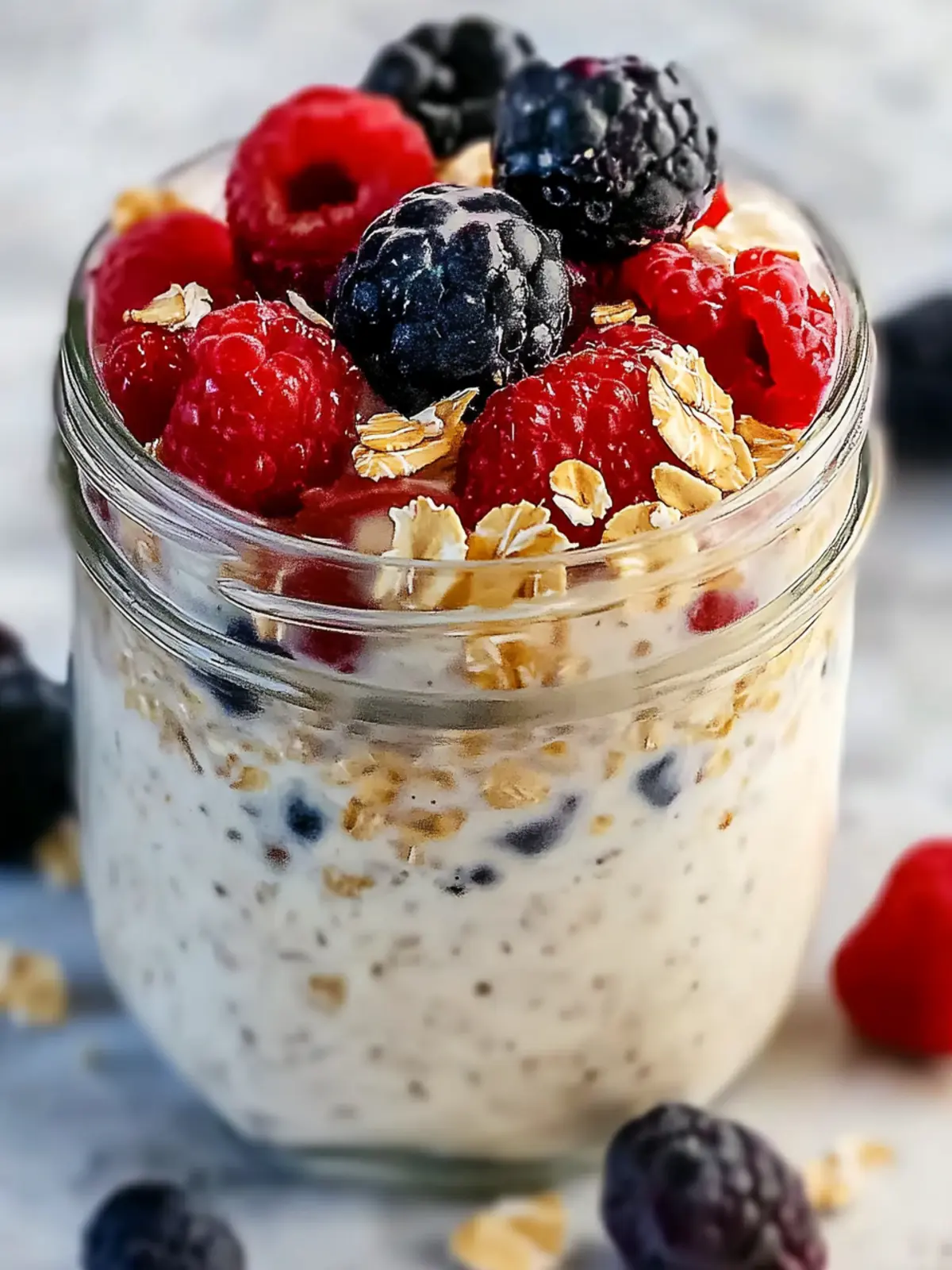 Filling High Protein Overnight Oats