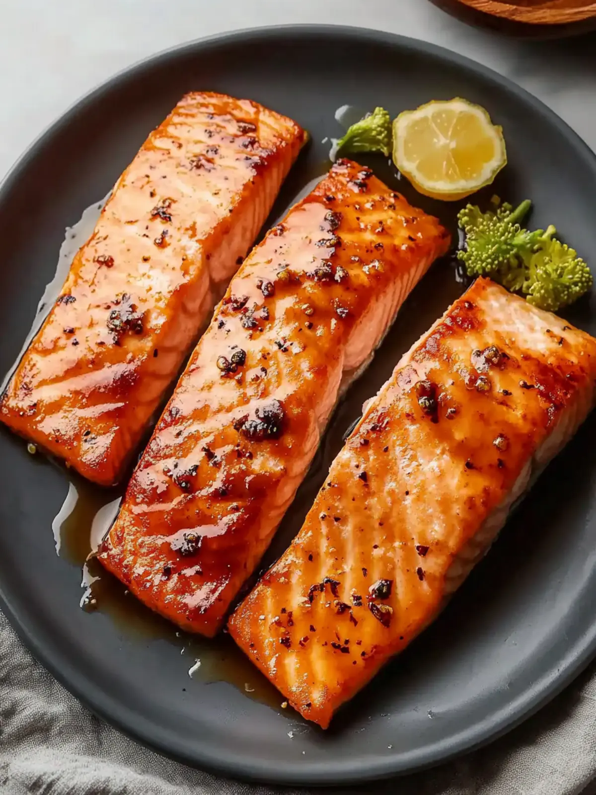 Quick Air Fryer Maple Glazed Salmon