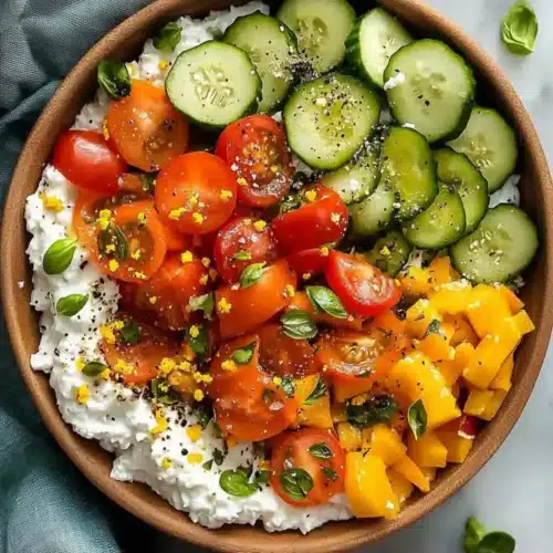 Veggie Savory Cottage Cheese Bowl