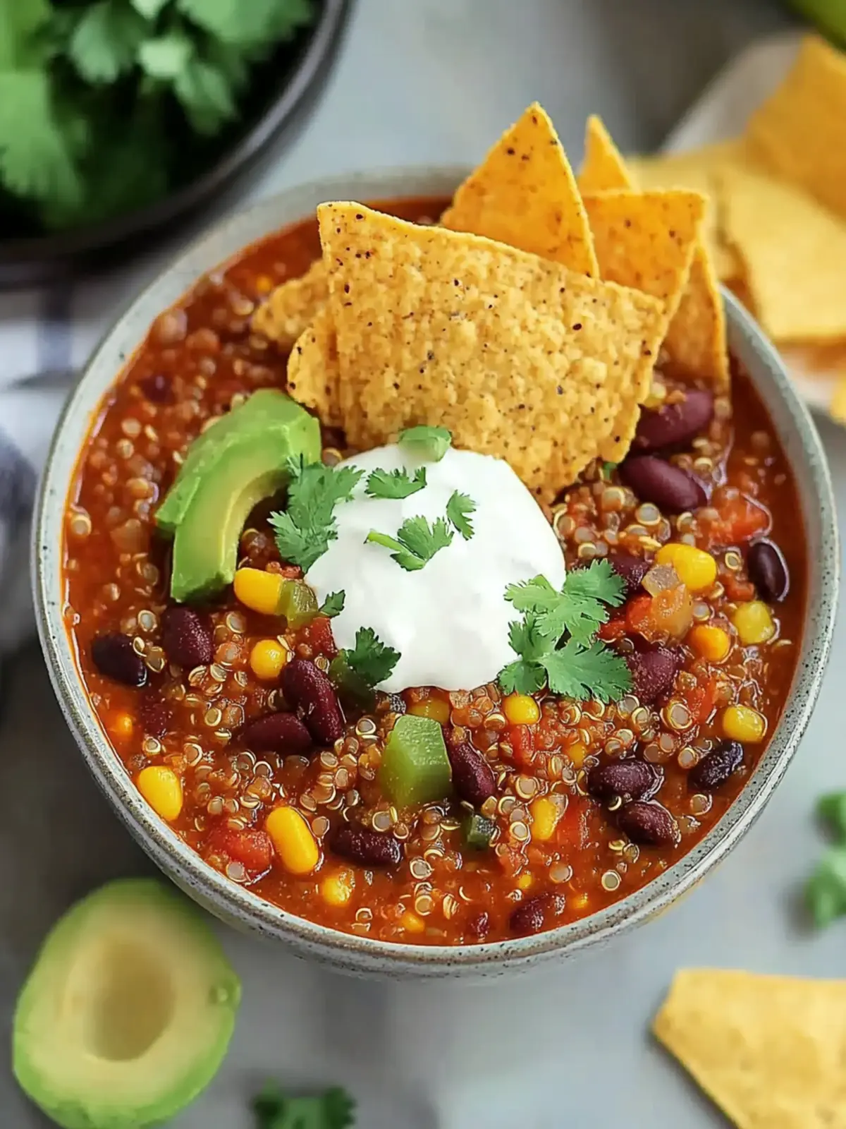 Crockpot Lentil and Quinoa Chili