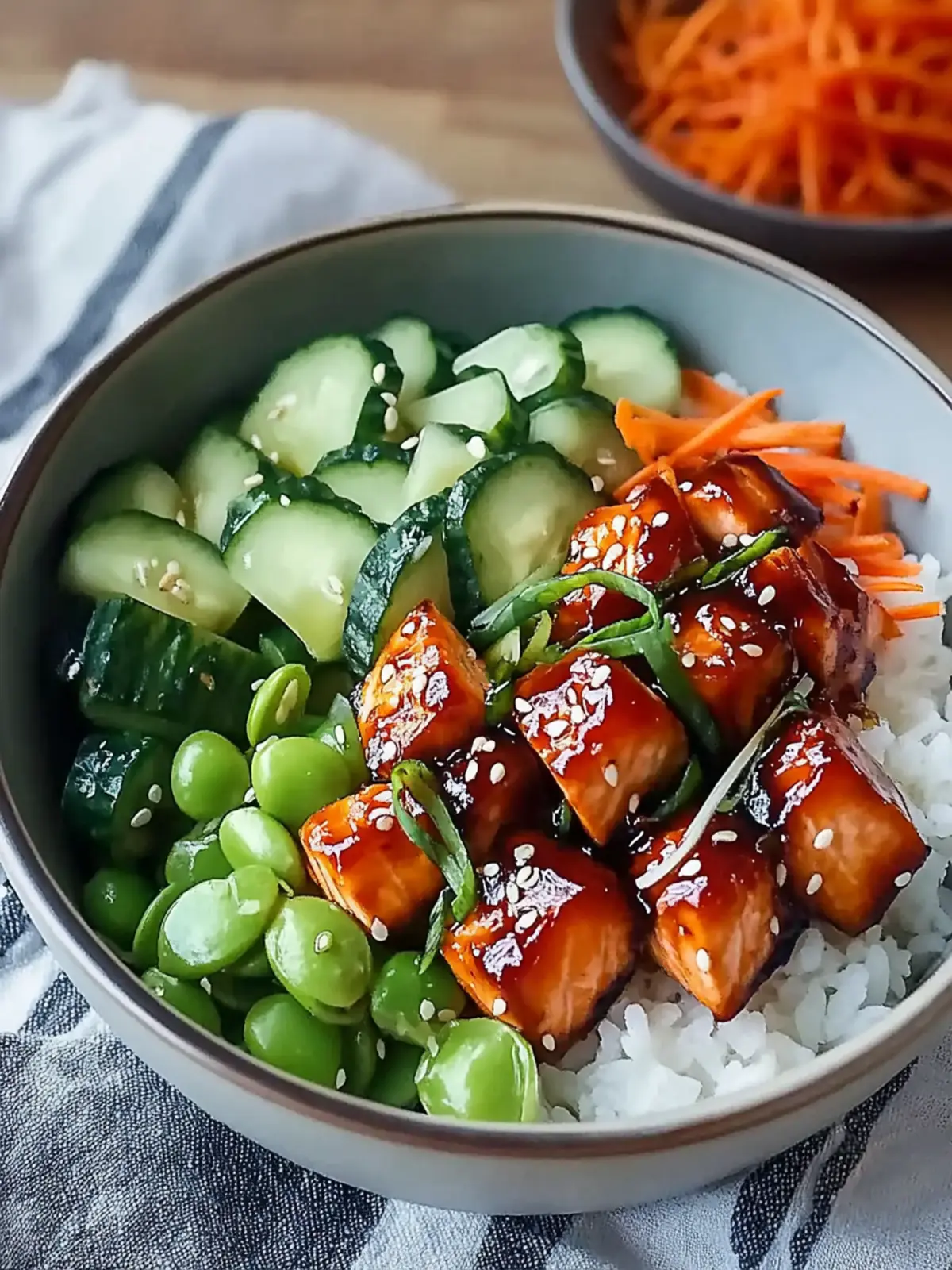 Honey Garlic Salmon Bowl