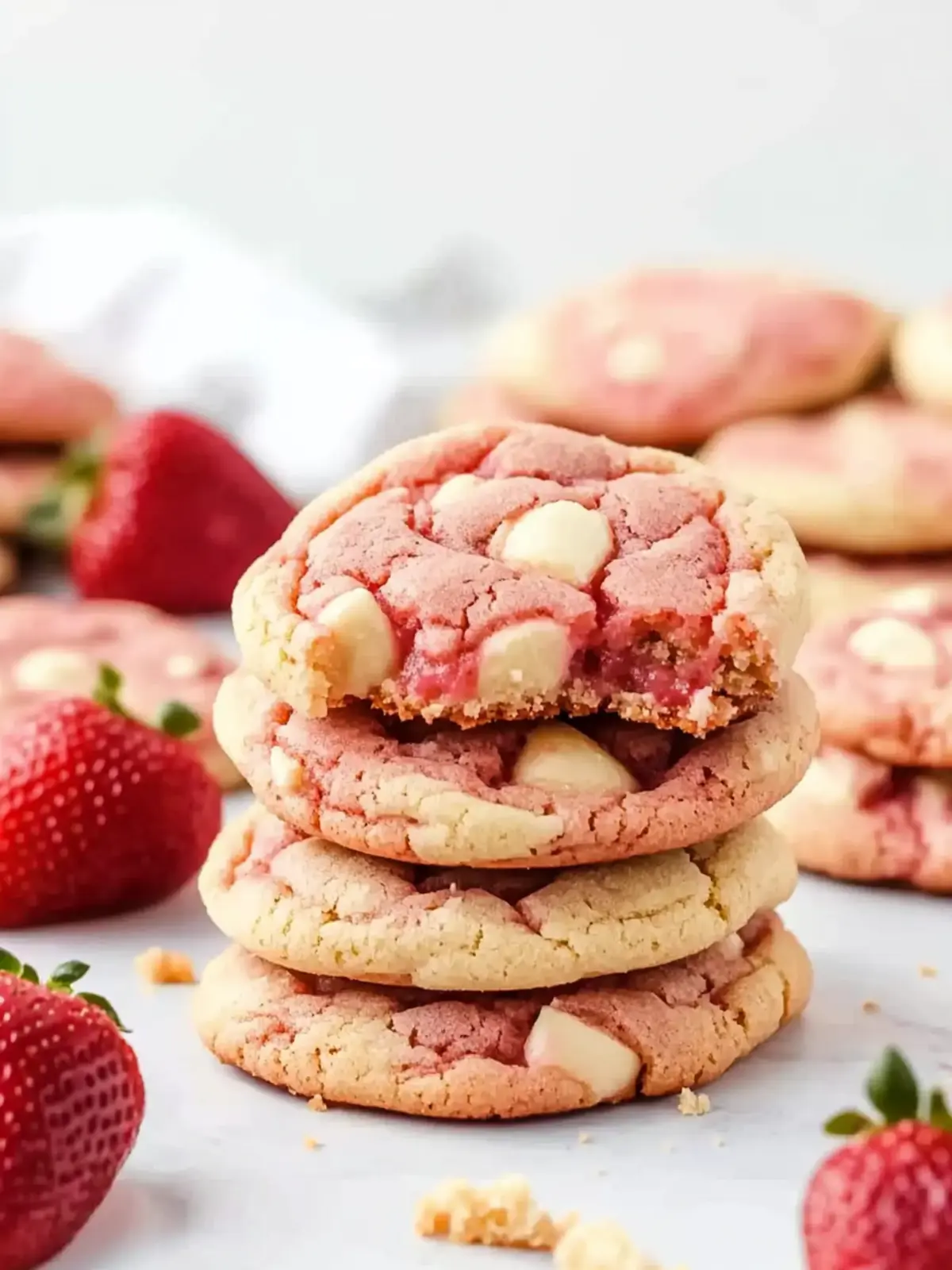 Creamy Strawberry Cheesecake Cookies