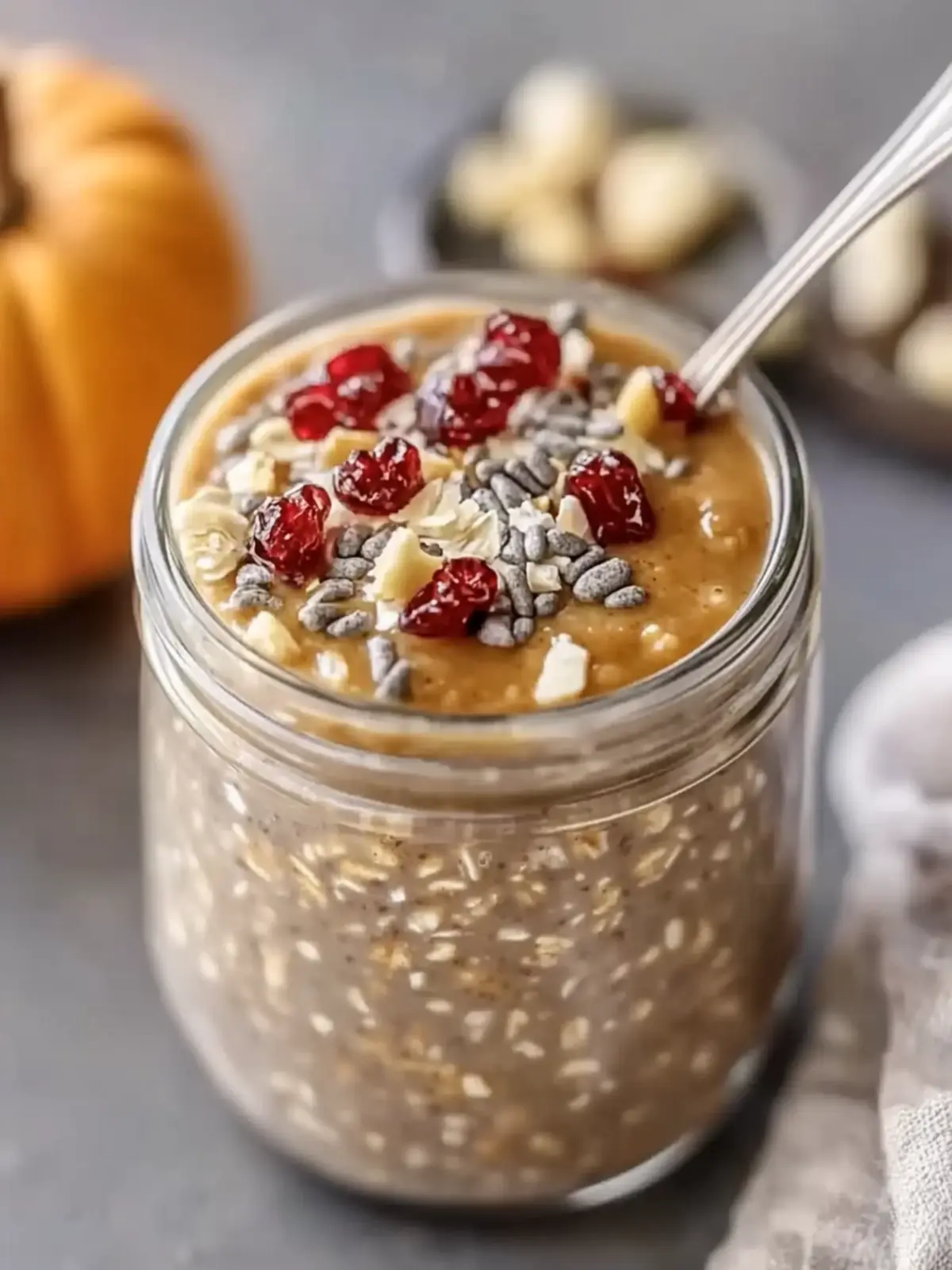High Protein Pumpkin Overnight Oats