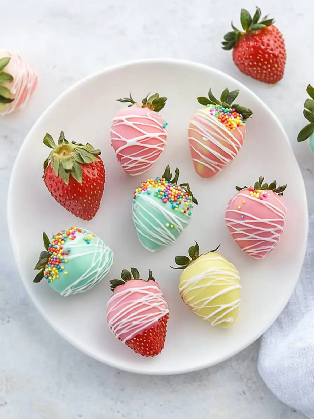 easter chocolate covered strawberries