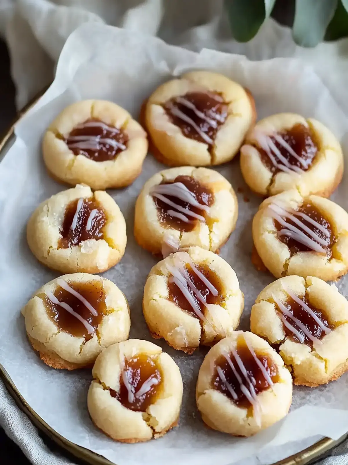 Homemade Apple Butter Thumbprint Cookies