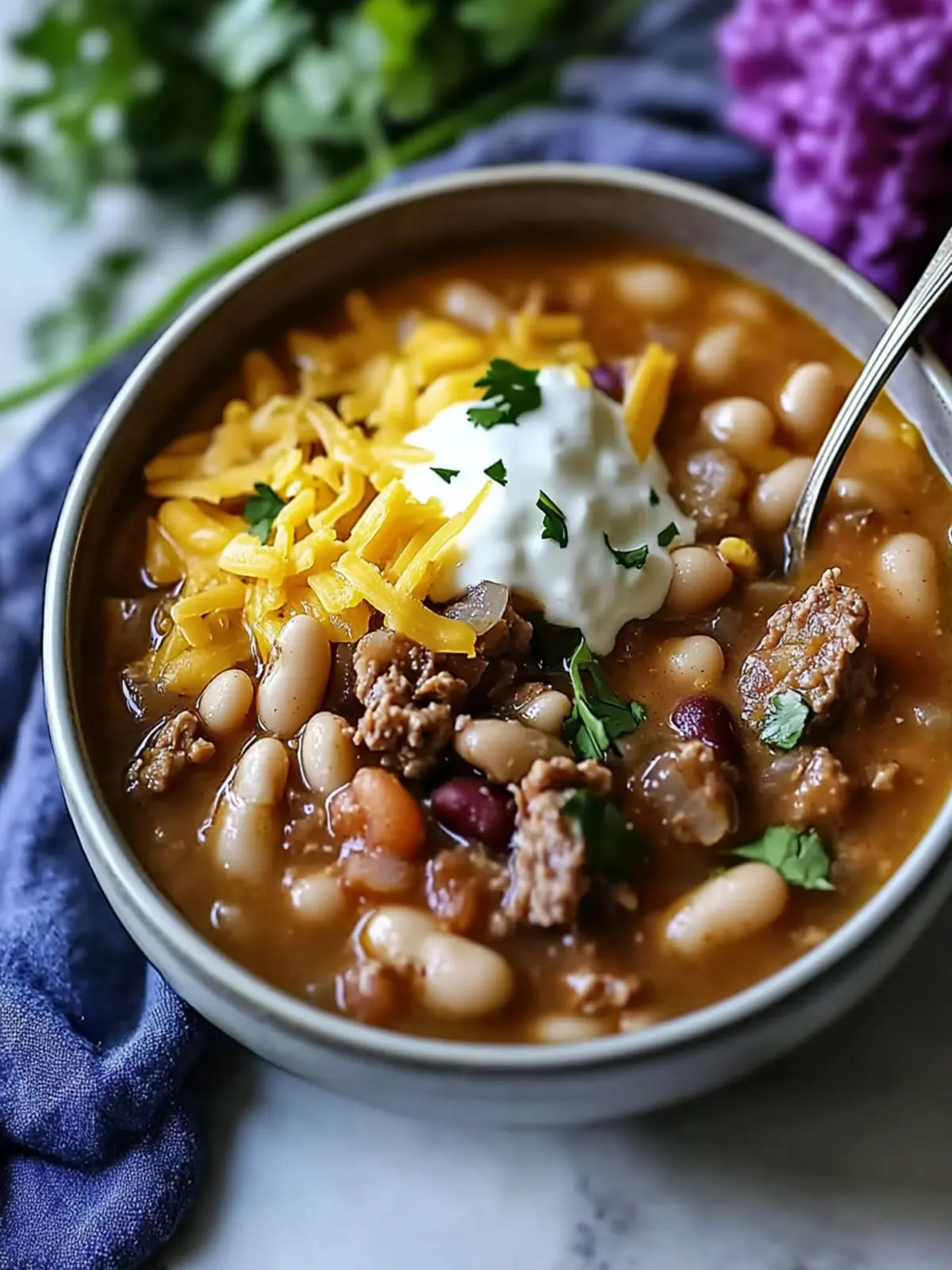 White Bean Beef Chili