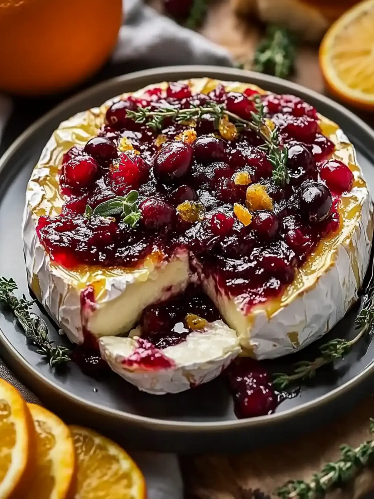 Cranberry Orange Baked Brie