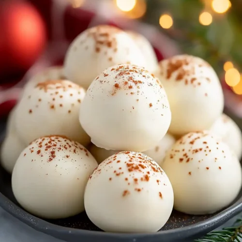 Sweet Eggnog Truffles