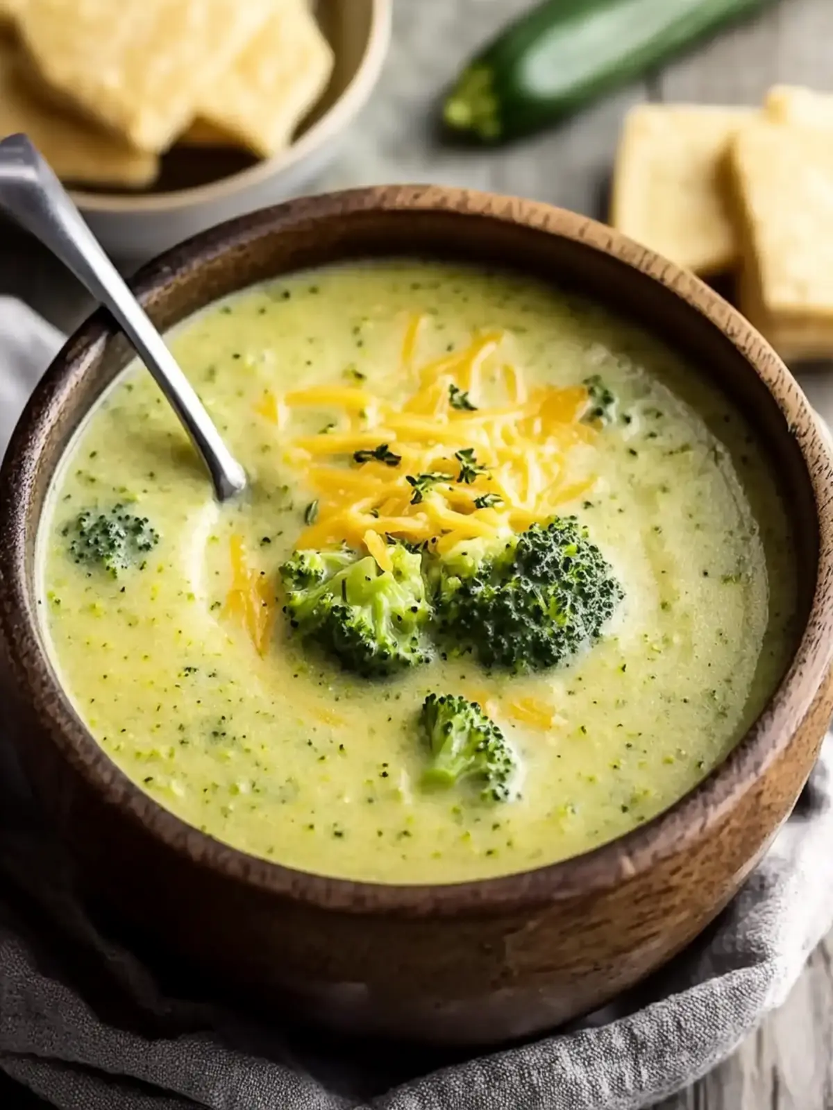 Instant Pot Broccoli Cheddar Zucchini Soup