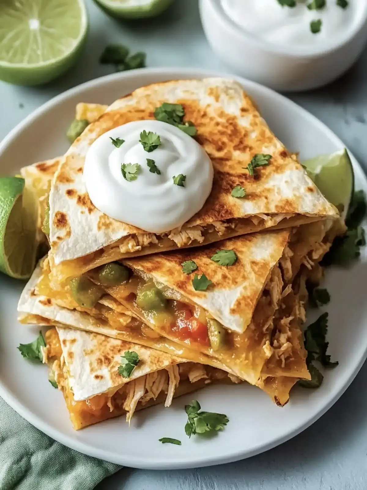 Simple Chicken Quesadillas