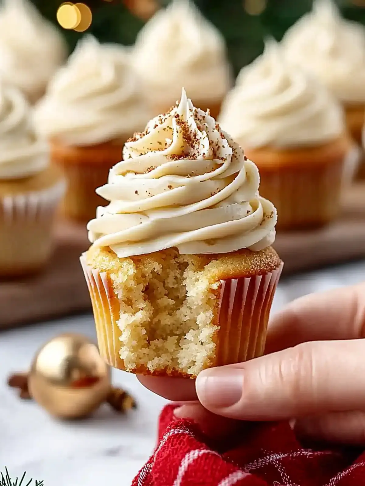 Delicious Eggnog Cupcakes