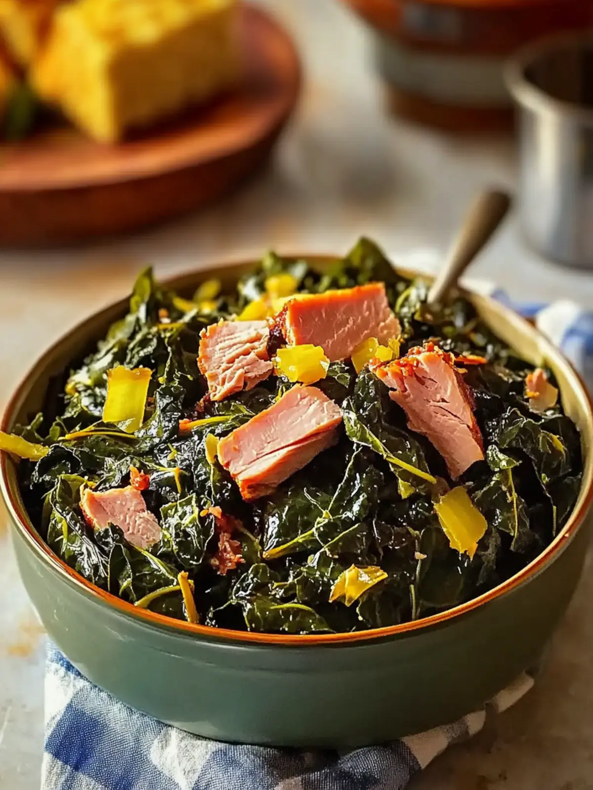 Spicy Collard Greens with Smoked Turkey