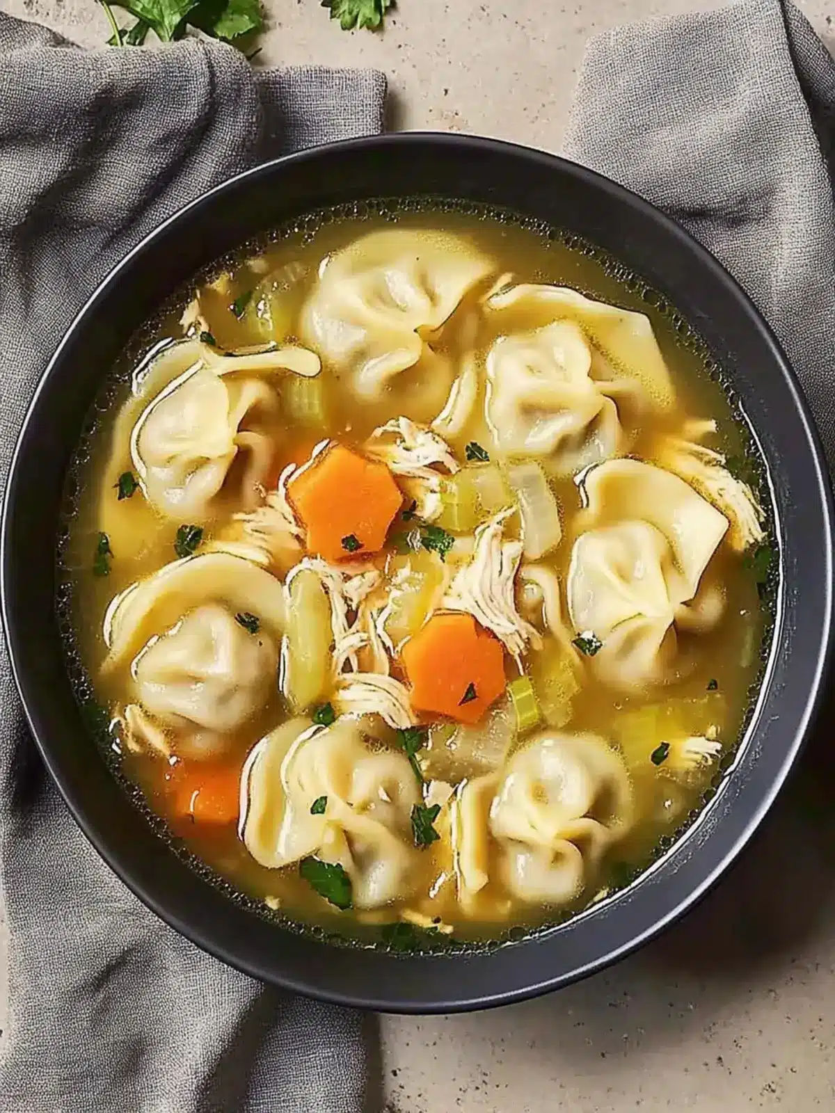 Chicken Noodle Dumpling Soup