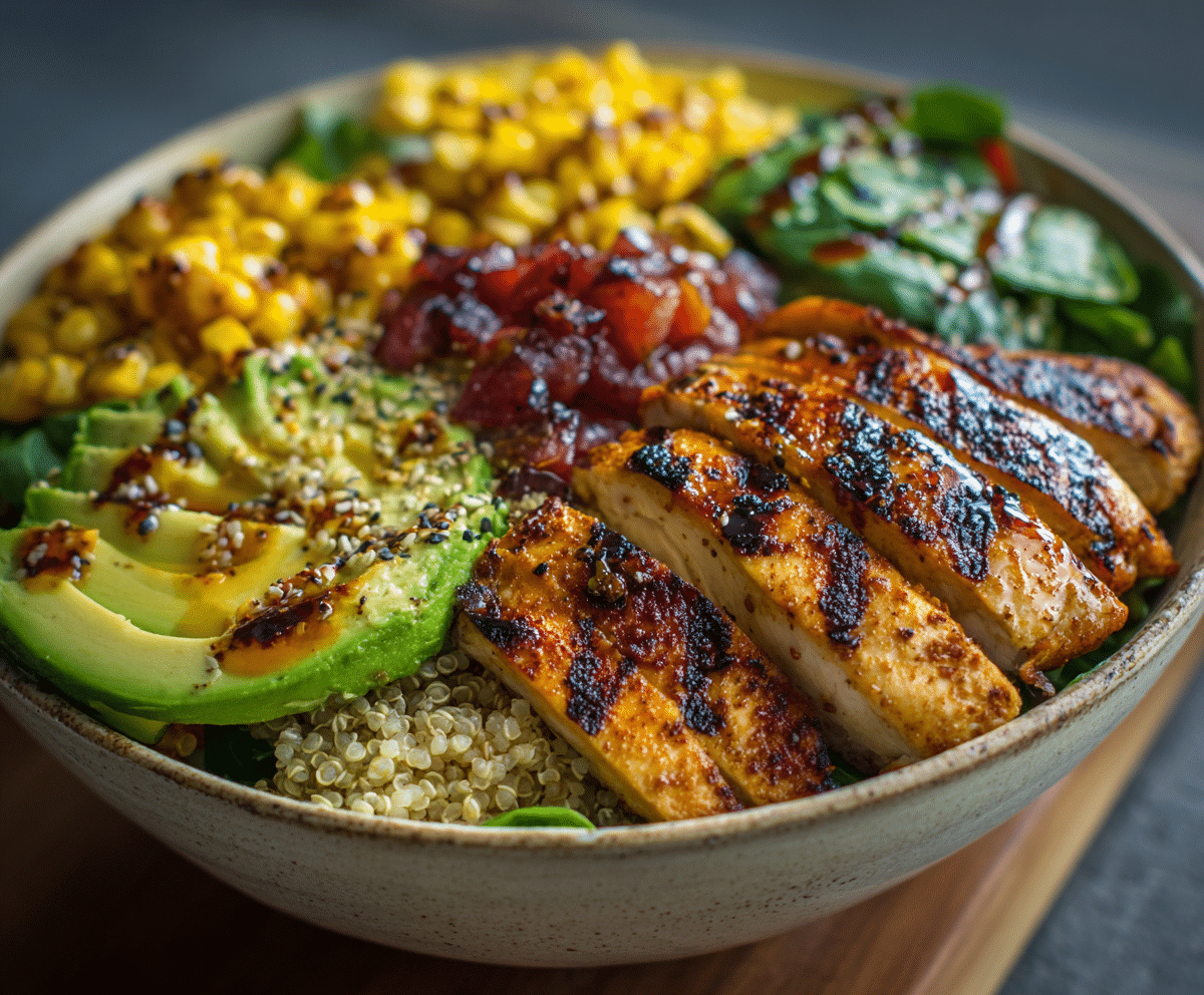 Grilled Chicken Avocado Power Bowl