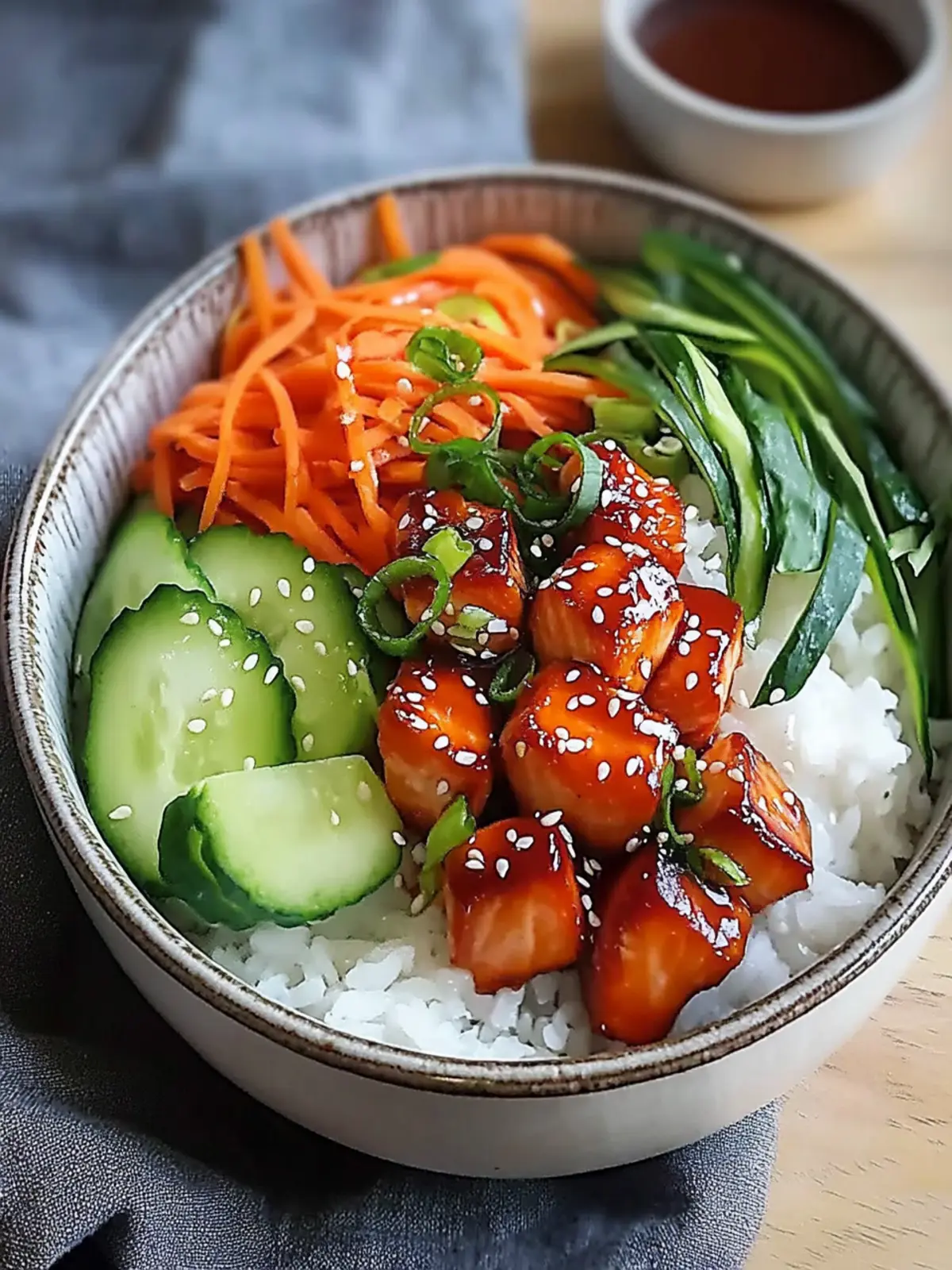 Honey Garlic Salmon Bowl
