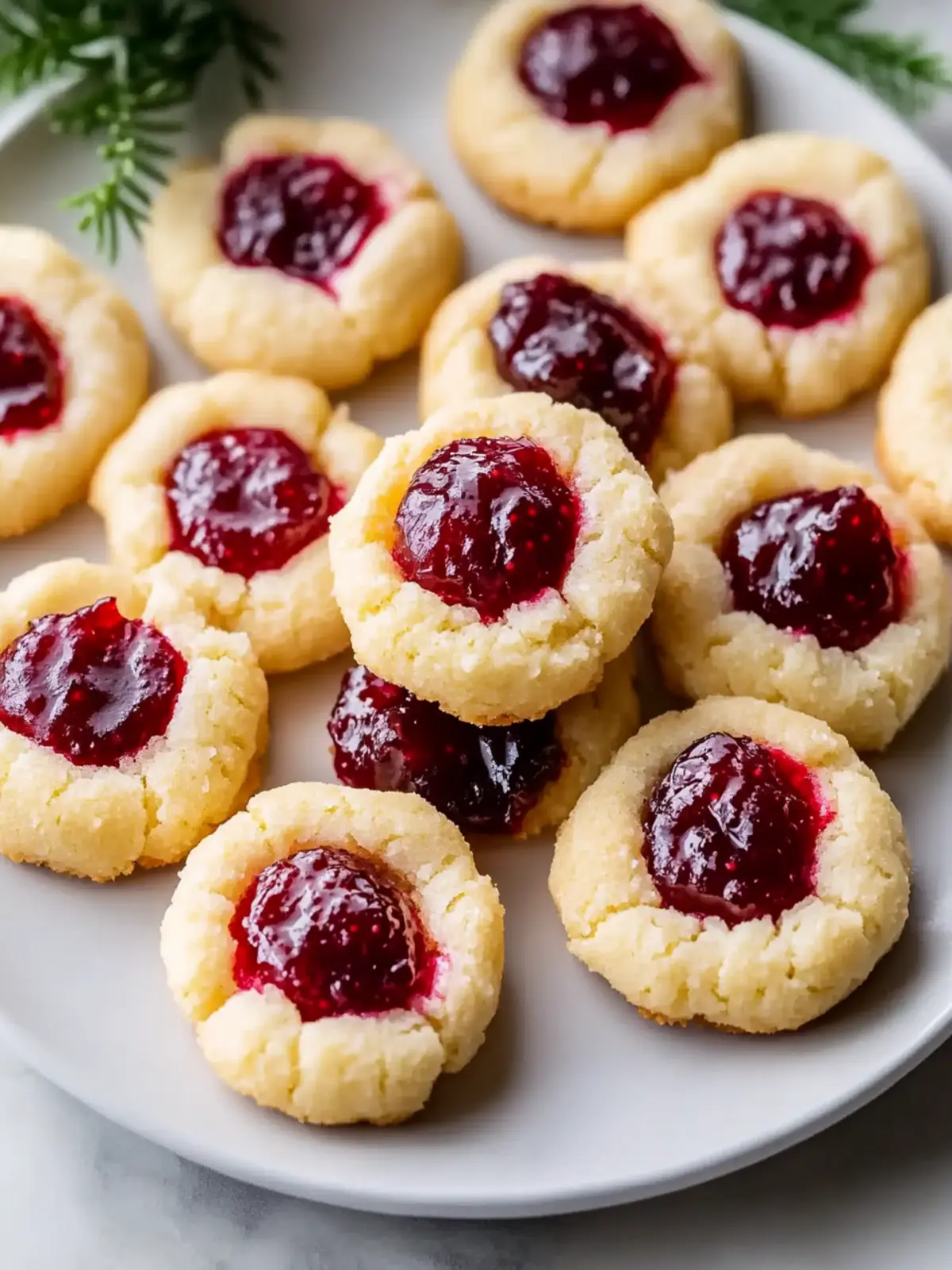 Jammy Cream Cheese Thumbprint Cookies