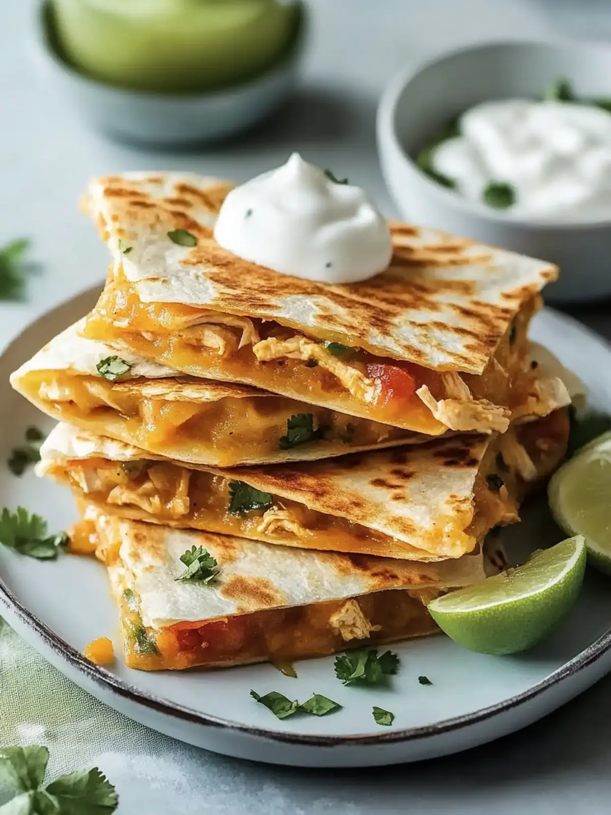 Simple Chicken Quesadillas