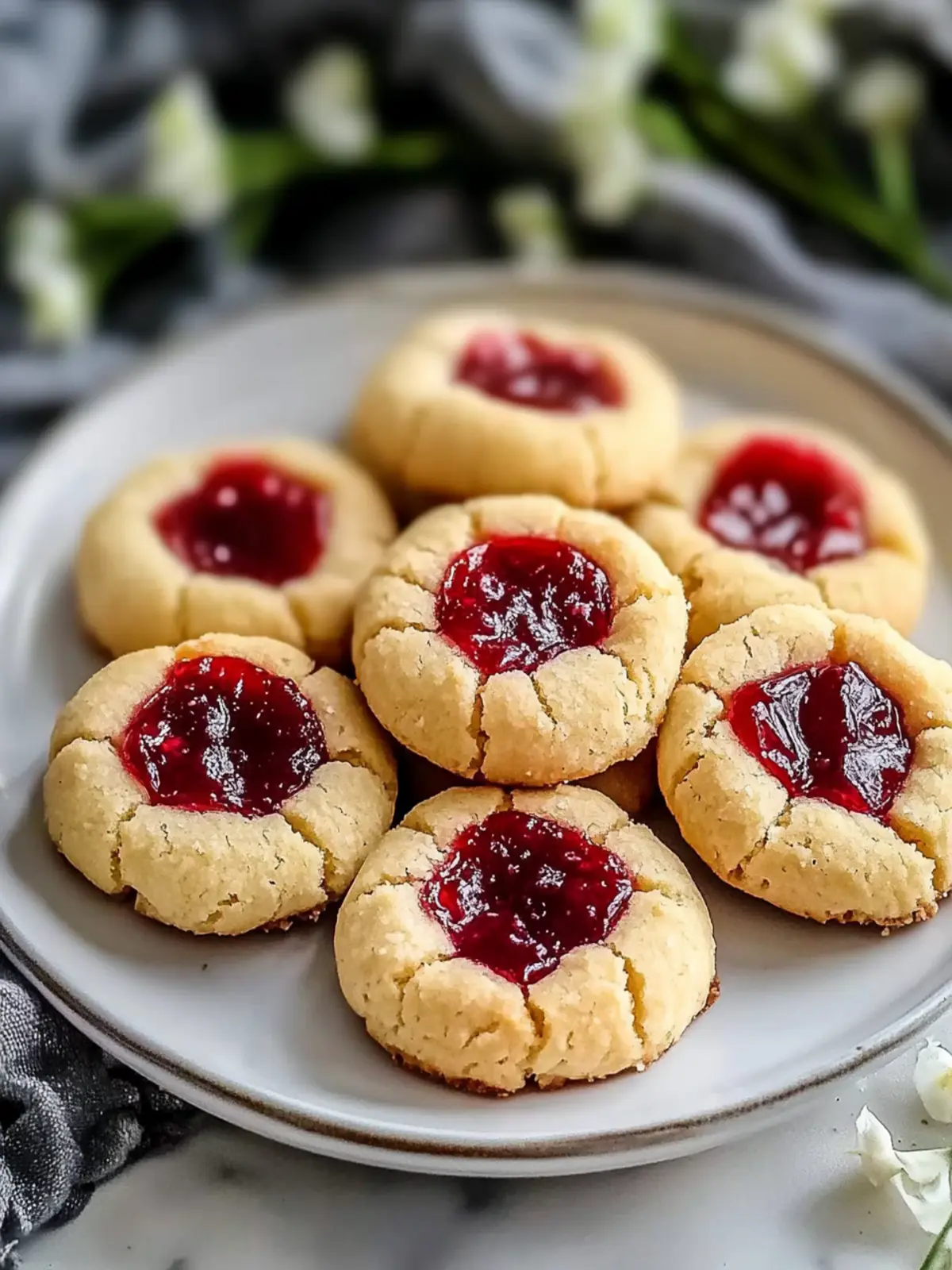 Almond Flour Thumbprint Cookies