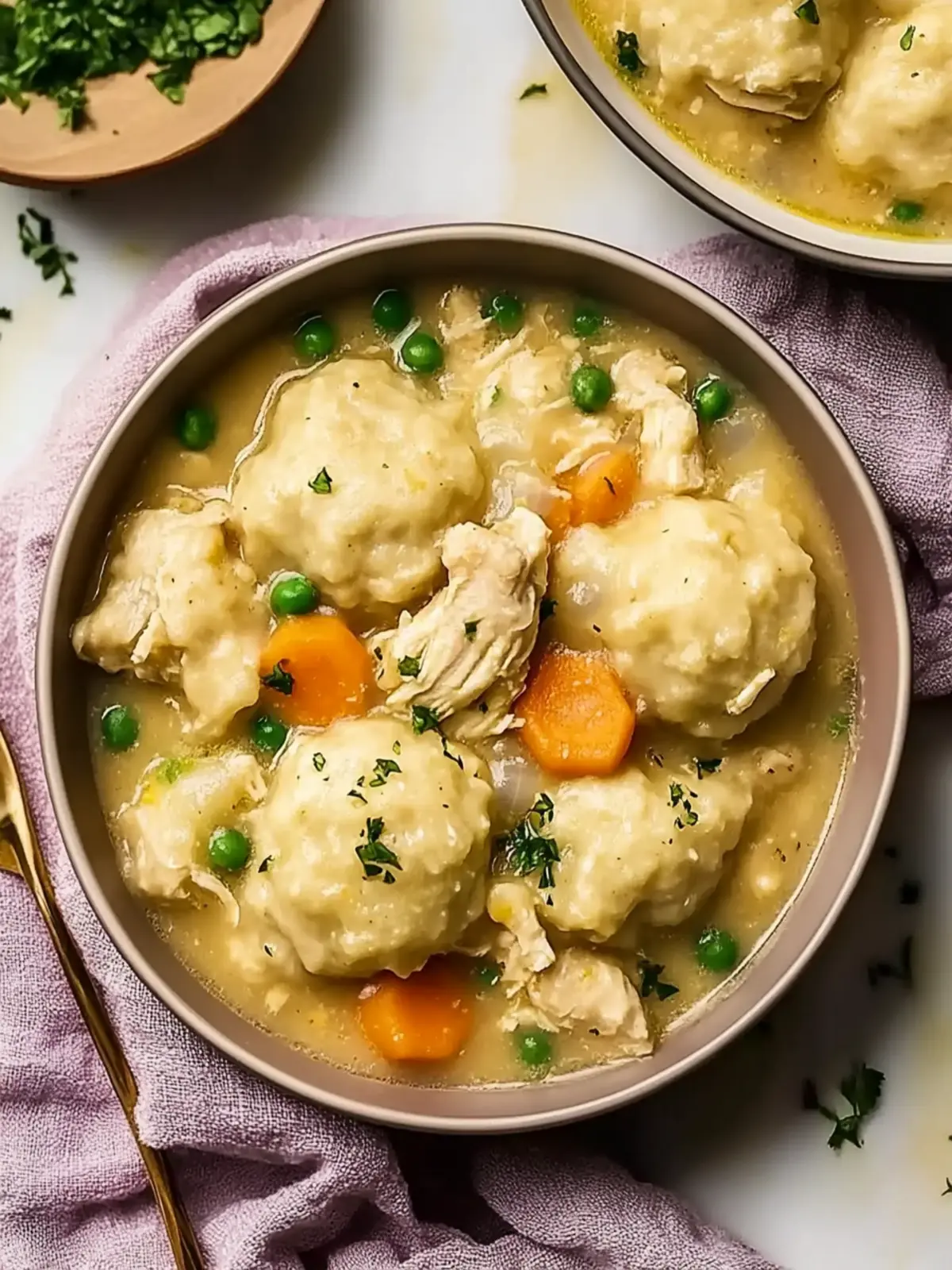 Warm Crockpot Chicken and Dumplings