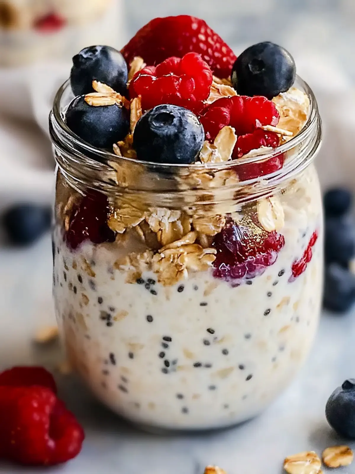 Filling High Protein Overnight Oats