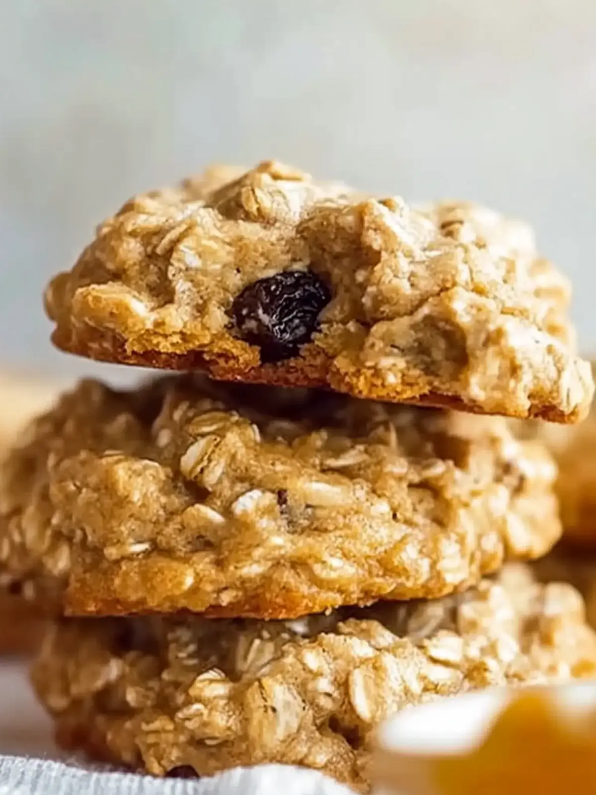 Chunky Peanut Butter Oatmeal Raisin Cookies