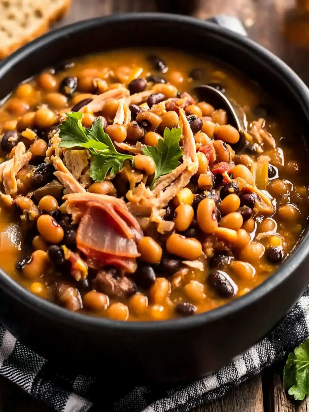 Black Eyed Peas with Smoked Turkey